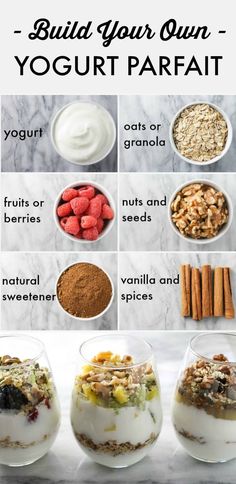 yogurt parfait recipe with ingredients to make it