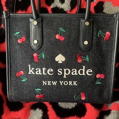 New Without Tags Jean Bag Kate Spade Trendy Kate Spade Bag With Double Handle, Trendy Kate Spade Bag, Kate Spade Trendy Shoulder Bag For Errands, Kate Spade Trendy Bags For Daily Use, Trendy Kate Spade Rectangular Shoulder Bag, Trendy Kate Spade Bags For Daily Use, Trendy Rectangular Kate Spade Shoulder Bag, Designer Bags For Spring Errands, Designer Spring Tote Bag