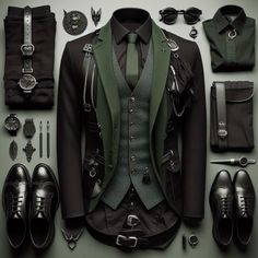 Mafia Fashion Men, Slytherin Suit, Man In Suit Art, Best Men Outfit, How To Tie A Tie, Mens Suits Style, Fashion Clothes For Men, Suit Styles