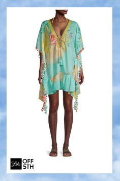 Floral Print Caftan Coverup Tropical Style Beach Dress For Spring Holiday, Tropical Beach Dress For Spring Holiday, Tropical Beach Dress For Holiday In Spring, Sleeveless Tropical Spring Cover-up, Green Beach Dress For Spring Holiday, Green Floral Print Tunic For Vacation, Green Floral Print Vacation Tunic, Spring Tropical Beach Dress For Festivals, Tropical Beach Dress For Spring Festival