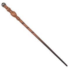 an old fashioned wooden stick with metal tips