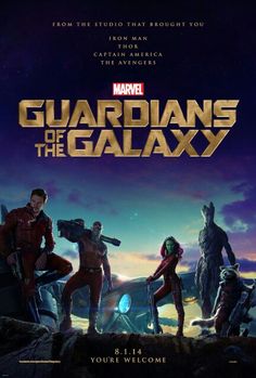 the poster for the upcoming movie,'guardianss of the galaxy '