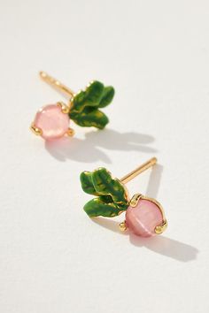 14k gold-plated brass, acrylic, enamel Post styling Imported | Veggie Post Earrings by Anthropologie in Pink, Women's, Acrylic/Gold/Plated Brass Masc Cottagecore, Anthropologie Gifts, Pink Fits, Anthropologie Jewelry, Photoshoot Inspo, Funky Jewelry, Classy And Fabulous, Fun Earrings, Winter 2024