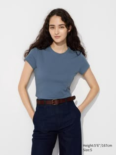 Mini T-Shirt | UNIQLO US 2024 Wishlist, Clothing Wishlist, Casual Dressy, 90s Looks, Basic Shorts, Mini Short, Sporty Outfits, Styling Ideas, Fitted Silhouette