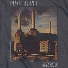 the album cover for pink floyd's new album is shown in front of an industrial building