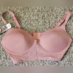 Full Figure Comfort Strap Wireless Ashrose Pink Nwt Full Cup Pink Nursing Bra With Padded Cups, Pink Full Cup Nursing Bra With Padded Cups, Pink Underwire Bra With Soft Touch, Pink Soft Touch Push-up Bra, Pink Push-up Nursing Bra With Medium Support, Pink Nursing Bra With Medium Bust Support, Pink Fitted Full Cup Nursing Bra, Daisy Fuentes, Full Figured