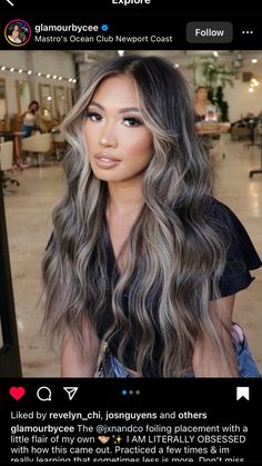 Black Hair With Full Highlights, Long Ash Blonde Hair With Layers, Dark To Brown Hair, Baylage With Money Piece, Dark Undertone Hair, Ash Partial Highlights, Mushroom Brown With Blonde Money Piece, Blonde Ash Balayage On Dark Hair, Ashy Blonde Highlights On Dark Hair Brunettes