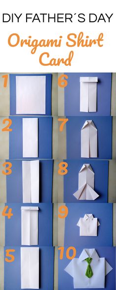 how to make an origami shirt card for father's day