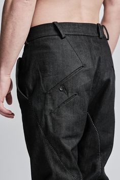 Washed Denim J-leg Mens Trouser With Contrast Scar Stitches by POWHA - Etsy Ukraine Fitted Denim Pants With Contrast Stitching, Fitted Pants With Contrast Stitching For Spring, Fitted Dark Wash Pants With Contrast Stitching, Fitted Denim Blue Bottoms With Contrast Stitching, Fitted Straight Leg Pants With Contrast Stitching, Fitted Denim Blue Pants With Contrast Stitching, Cotton Jeans Trousers With Contrast Stitching, Fitted Cotton Pants With Contrast Stitching, Dark Wash Pants With Contrast Stitching And Tapered Leg