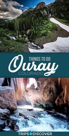 the cover of things to do in colorado, including mountains and rivers with text overlaying