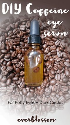 Eye Serum Recipe, Caffeine Eye Serum, Diy Eye Cream, Oil Cleansing, Eye Creams, Tired Eyes, Homemade Beauty, Diy Coffee, Eye Serum