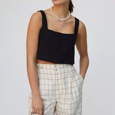 Porridge Linen Tank Xs- Runs Big Nwt Sf/Pet Friendly Cutout Tank Top, Layered Blouse, Linen Tank, Anthropologie Top, Cotton Tank Top, Crop Blouse, Linen Top, Black Crop, Black Crop Tops