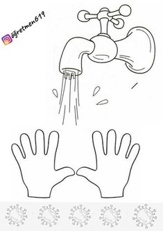 two hands under a faucet that is leaking water