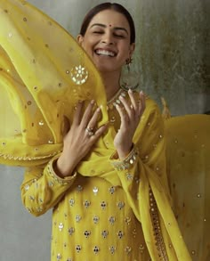 Yellow Salwar Suit, Yellow Kurta, Plain Pants, Indian Dresses Traditional, Traditional Indian Outfits, Palazzo Set, Ethnic Outfits, Pants Fabric, Embroidered Dupatta