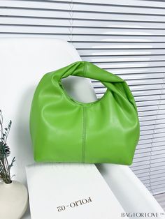 BagForLove - Stylish Green Top Handle Hobo Bag - Perfect for Daily Fashion Product Description Color Green Type Novelty Bag Bag Size Medium Pattern Type Plain Composition 100% Polyurethane Material PU Leather Size Chart INCH CM Bag Length Bag Width Bag Height Handle Height 11.8 inch 4.7 inch 5.9 inch 3.9 inch Bag Length Bag Width Bag Height Handle Height 30 cm 12 cm 15 cm 10 cm Details Pictures Similar Products h2 { text-align: center; } /* æ¢è¡ */ li{ white-space: normal; word-break: break-al Black And White Coffee, Novelty Bags, Green Top, Green Tops, Black And White Colour, Satchel Bag, Bag Bag, Clothing Size Chart, Womens Clothing Sizes