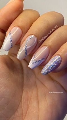 nail art Nail Art Wheel, Luminous Nails, Bride Nails, Sparkly Nails, Beach Nails, Prom Nails, Types Of Nails, Dope Nails, Cute Acrylic Nails