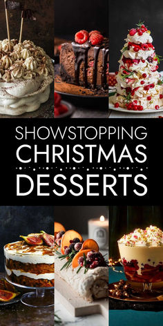 the cover of showstopping christmas desserts