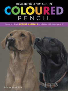 An updated version of my book cover, titled "Realistic Animals in Coloured Pencil". Coloured Pencil Techniques, Colored Pencil Techniques, Photorealism, Dog Drawing, Realistic Drawings, North Yorkshire, Colored Pencil, Exotic Pets, Learn To Draw