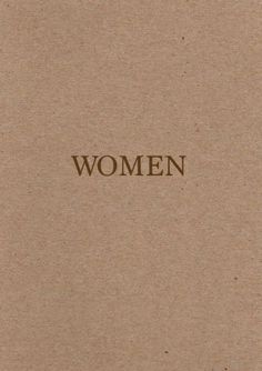 a brown book with the word women written on it's front and back cover