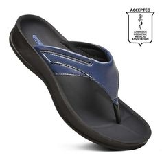 Womens sandals of Aerothotic are the amalgam of style and comfort. Flip flops with arch support anatomical formation of the footbed compiled with padded upper makes up the best combination for your feet to tread long. Fine material has been used in our ladies sandals to resist the formation of any sore spot on the skin. Ergonomically designed orthotic sandals for women hugs your feet with instant comfort and long-time relief. Comfortable sandals for women have soft sole that feels like a soft pi Blue Flip Flops With Arch Support And Round Toe, Blue Comfortable Sport Sandals With Arch Support, Comfortable Blue Sport Sandals With Arch Support, Blue Open Toe Flip Flops With Arch Support, Comfortable Blue Flip Flops With Arch Support, Blue Sandals With Removable Insole, Comfortable Ergonomic Sport Sandals With Arch Support, Blue Toe Post Sandals With Arch Support, Blue Open Toe Sport Sandals With Arch Support