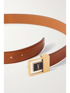 SAINT LAURENT Female leather belt | NET-A-PORTER Leather Belt With Gold-tone Logo For Business, Modern Leather Belt Buckles With Gold-tone Logo, Luxury Business Belt With Logo Plaque, Luxury Business Belts With Logo Plaque, Designer Leather Belt With Logo Plaque, Designer Leather Belt Buckles With Gold-tone Logo, Designer Belt With Gold-tone Logo For Business, Brown Leather Belt Buckle With Logo Plaque, Brown Leather Belt With Logo Plaque