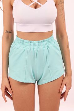 Casual Mini Shorts – 9Teen Boutique Summer Workout Shorts Made Of Elastane, Trendy Stretch Cotton Shorts, Trendy Short Length Cotton Shorts, Trendy Cotton Shorts With Elastic Waistband, Summer Stretch Leisure Shorts, Stretch Leisure Shorts For Summer, Fitted High-waisted Cotton Pajama Shorts, Leisure Cotton Athletic Shorts With Built-in Shorts, Stretch Cotton Summer Bottoms