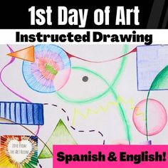 an image of a poster with spanish and english writing on it for the first day of art