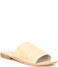 From Free People&#x2C; the Vicente Leather Slide Sandals feature:Leather upperSlide onLeather liningSynthetic outsoleFlat heelImported. Slip-on Leather Footbed Slide Sandals, Leather Open Toe Slip-on Slides, Non-slip Leather Slides, Faux Leather Slip-on Sandals With Buckle Closure, Synthetic Buckle Closure Slip-on Slides, Leather Slide Sandals, Romantic Lace, Lace Insert, Leather Slides