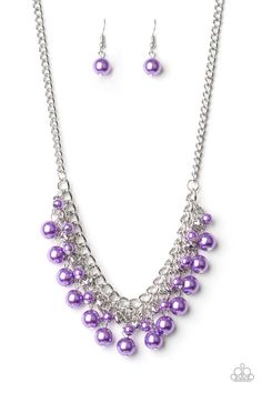 Duchess Dior Purple Necklace Paparazzi Necklaces, Layered Fringe, Dior Necklace, Pearl Necklace Set, Purple Necklace, Purple Pearl, Paparazzi Accessories, White Necklace, Inspired Jewelry