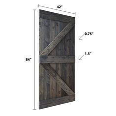 the measurements for a barn door