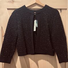 Brand New With Tag! Elegant Fall Sweater For Night Out, Elegant Sweater For Night Out In Fall, Chic Evening Cardigan For Fall, Elegant Cardigan For Night Out In Fall, Elegant Black Sweater For Evening, Elegant Black Evening Sweater, Elegant Spring Sweater For Night Out, Elegant Sweater For Night Out In Spring, Elegant Winter Evening Cardigan