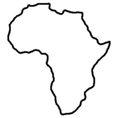 the outline of africa on a white background