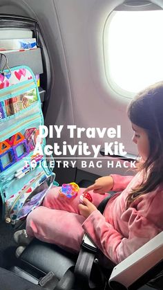 Diy Travel Activity Kits, Dollar Tree Airplane Activities, Aeroplane Activities For Kids, Plane Kids Activities, Airplane Ideas For Kids Air Travel, Kids Plane Activities Air Travel, Plane Entertainment For Kids, Kids Airplane Bag, Travel Activity Kits For Kids