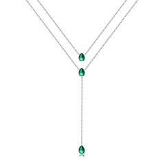 48586018390313 Valentine Gifts For Girlfriend, Double Layer Necklace, Layer Necklace, Cz Necklace, Trendy Necklaces, Green Gifts, Jewelry Choker, Ring Pendant Necklace, Chain Jewelry