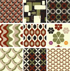 many different patterns and colors are shown in this image