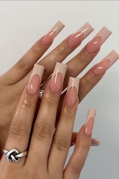 Brown Acrylic Nails, French Tip Acrylic Nails, Fall Acrylic Nails, Long Square Acrylic Nails, Square Acrylic Nails, Dream Nails, Fire Nails, Dope Nails, Nail Arts