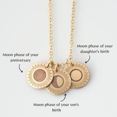 Moon Necklace Custom Personalized Moon Phase Necklace Zodiac - Etsy Zodiac Moon, Moon Phases Necklace, Lunar Phase, Celestial Necklace, Shopping Day, Moon Necklace, Moon Phases, Necklace Gift, Jewelry Plate