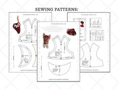 the sewing pattern is shown with instructions on how to sew