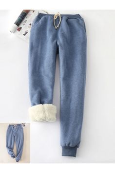 Solid Color with Pockets Casual Warm Pants Jogging Pants Outfit Sweatpants, Jogging Pants Outfit, Online Shopping Ideas, Fleece Clothes, Outfit Sweatpants, Yoga Sweatpants, Thermo Leggings, Cotton Harem Pants, Cashmere Pants