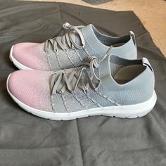 Size 7, Like New. Never Worn Out Of The House Comfortable Pink Lace-up Sneakers, Comfortable Pink Low-top Sneakers, Pink Casual Sneakers For Light Exercise, Comfortable Pink Sneakers For Spring, Comfortable Pink Synthetic Sneakers, House Sold, Walking Shoes, The House, Athletic Shoes