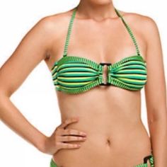 New With Tags Nanette Lenore Swim Strobelight Striped Strapless Bikini Top Size Xs Self: 88% Nylon | 12% Elastane Lining: 87% Nylon | 13% Elastane Green Stretch Tube Top For Beach, Green Bandeau Halter Top For Beachwear, Green Stretch Tube Top For The Beach, Trendy Halter Neck Tube Top For Beach, Green Beachwear Tube Top For Swimming, Green Beachwear Tube Top For Pool, Green Summer Tube Top For Beach, Green Beachwear Tube Top, Trendy Green Tube Top For Beach