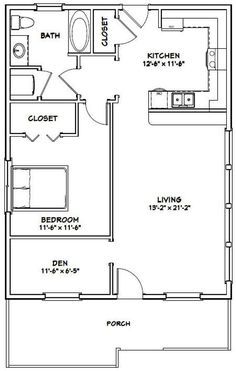 the floor plan for a two bedroom apartment with an attached kitchen and living room area