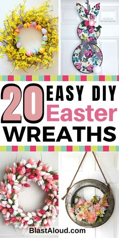 20 easy diy easter wreaths