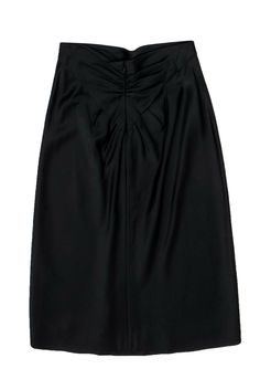 Add some sleek and chic style to your closet with this Alberta Ferretti skirt! Made with soft satin in a trendy maxi silhouette, this beauty is perfect for dressing up or down! Style with pumps and a sparkly blouse for your next cocktail party or keep it cool and casual with a graphic tee and chunky sneakers. No matter how you choose to rock this skirt, you're sure to stun! Size 6 Shell: 73% Rayon, 24% Wool, 3% Other Fibers Lining: 60% Acetate, 40% Rayon Made in Italy Concealed back zipper Lined