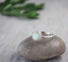 Opal Ring in Sterling Silver  Handcrafted by PrairieCoastArt, $52.00 Opal Stacking Ring, Stack Ring, Ring Sizer, Opal Ring, Ring Sterling Silver, Stackable Rings, Opal Rings, Stacking Rings, Silver Ring