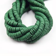 "☛ PRODUCT DETAILS ☚ Material: Soft Vinyl Style: Heishi/Disc Color: Shades of Green* (See Photo) Size: 8mm, approximately. Strand Length: 15\" (Approximately 300 Beads) ☛ RELATED ITEMS ☚ https://www.etsy.com/shop/Beadlanta/search?search_query=vinyl ☛ PLEASE READ OUR SHOP POLICIES BEFORE CHECKING OUT! ☚ Our shipping procedures, returns policy, and other general information are all explained on our \"Shipping & Policies\" tab (below the listing photo). By purchasing from Beadlanta, you imply y Green Spacer Beads For Crafting, Green Rondelle Spacer Beads, Vinyl Style, Yellow Textures, Green Lawn, Green Item, See Photo, Shades Of Green, Vinyl