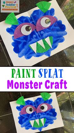 the paper plate monster craft for kids to make