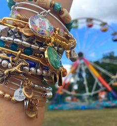 Faster Horses Music Festival | ALEX AND ANI Charm Bangles | ALEX AND ANI Musically Inspired Collection | Santa List, Burning Man Costume, Charm Bangles, Ultra Music Festival, Burning Man Festival, Jewelry Styles, Music Fest