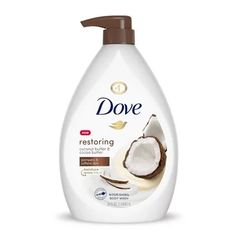 Dove Purely Pampering Coconut Butter & Cocoa Butter Body Wash Dove Purely Pampering, Vanilla Body Wash, Best Body Wash, Dove Beauty, Dove Body Wash, Coconut Butter, Body Care Routine, Skin Cleanser Products, Body Cleanser