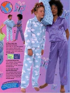 These ~silky~ pajamas that all of your friends had: Baby G Shock, Cosmo Girl, Silk Pjs, Pajama Party, Slumber Parties, Girl Stickers, Girls Pajamas